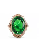 Vintage craft Ring Emerald Original Vintage 14K Rose Gold vrc043r